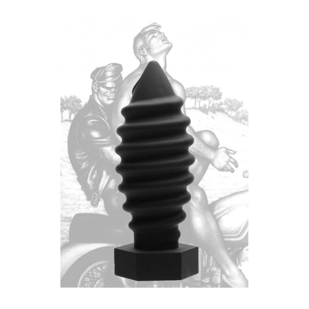 Tom of Finland Screw U Silicone Plug Large Black Collector Edition
