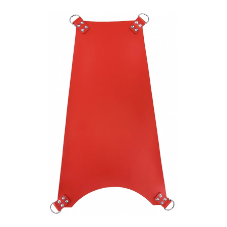 Saxos Red Leather Support Sling 4-Point, Adjustable, Cowhide, 100cm