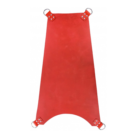 Saxos Red Leather Support Sling 4-Point, Adjustable, Cowhide, 100cm