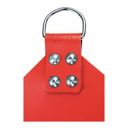 Saxos Red Leather Support Sling 4-Point, Adjustable, Cowhide, 100cm