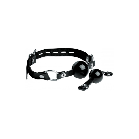Sinclair Select Silicone Ball Gag Set - Adjustable Leather Strap, 2 Sizes