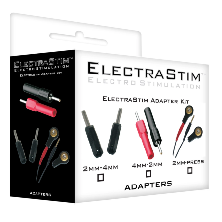 ElectraStim Adapter Set 2mm Pin to 4mm Snap Connectors