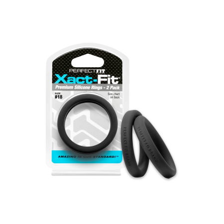 Perfect Fit Xact-Fit #18 Intimate Support Rings 2-Pack, Soft Silicone