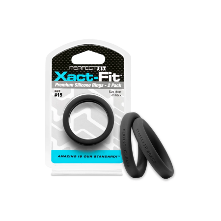 Perfect Fit Xact-Fit #15 Precision Fit Ring 2-Pack - Flexible Silicone
