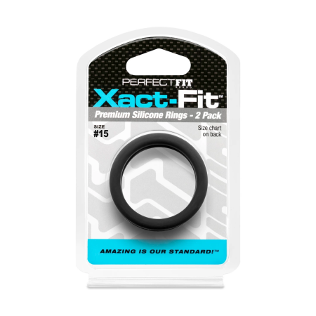 Perfect Fit Xact-Fit #15 Precision Fit Ring 2-Pack - Flexible Silicone