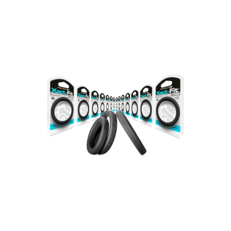 Perfect Fit Xact-Fit #10 Precision Ring 2-Pack, Soft Silicone, Black