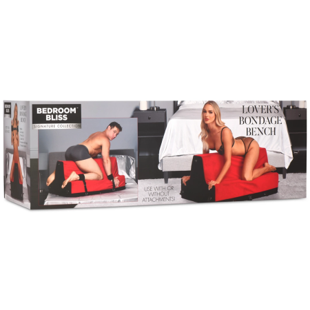 XR Brands Love Bench Red - Ergonomic Adjustable Bondage Furniture