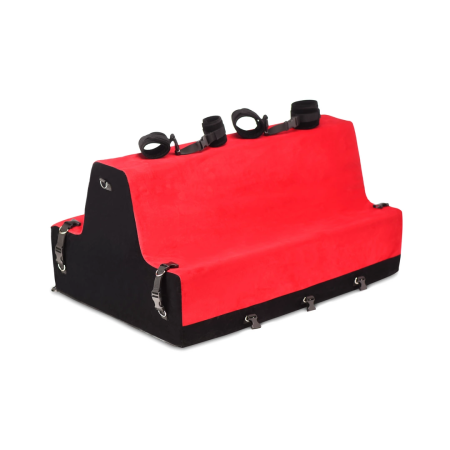 XR Brands Love Bench Red - Ergonomic Adjustable Bondage Furniture