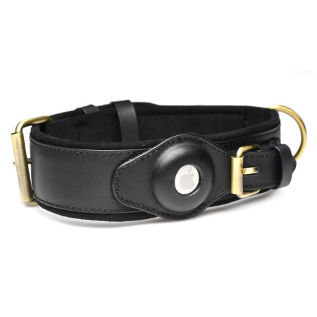 Master Series Tracer Adjustable Tracking Collar Black Faux Leather