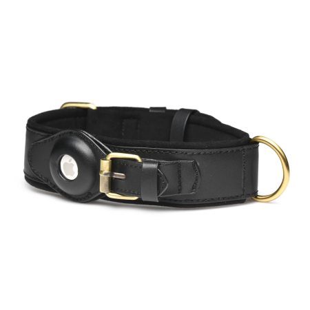 Master Series Tracer Adjustable Tracking Collar Black Faux Leather