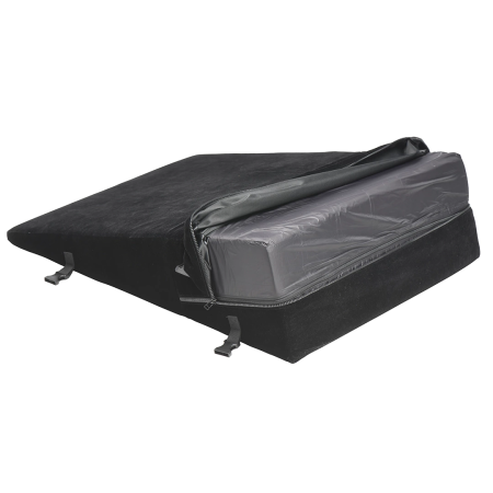 XR Brands Bondage Cushion XL Black - Support Wedge with Restraint System