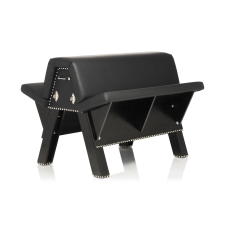 Bareback Submission Horse Black - Classic Restraint Bench, Vegan Leather
