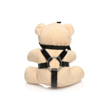 Trinity Vibes Shibari-Inspired Teddy Bear Keychain, Burnt Orange, 10cm