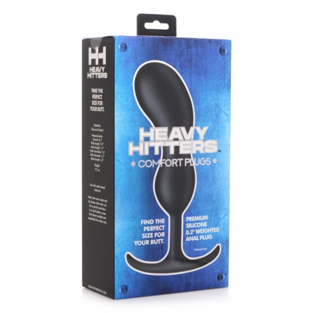 XR Brands Inmi Silicone Prostate Plug Extra Large Weighted Black