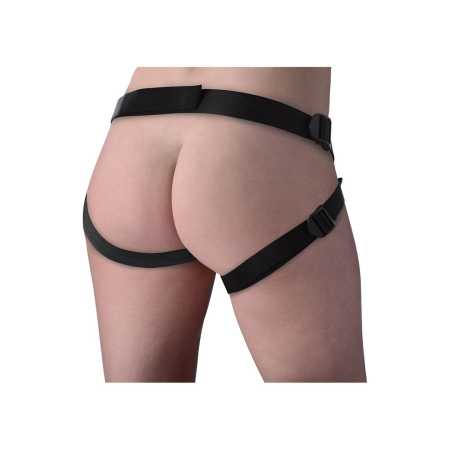 Charmed Silicone Intimate Set with Adjustable Harness 19cm Black