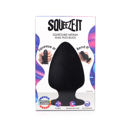 XR Brands Squeezable Flexible Plug Medium - Thermo-Reactive Silicone