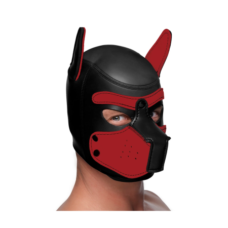 XR Brands Neoprene Puppy Mask Adjustable Black Headgear
