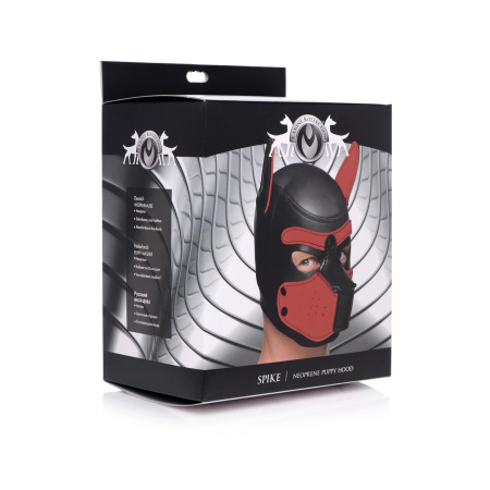 XR Brands Neoprene Puppy Mask Adjustable Black Headgear