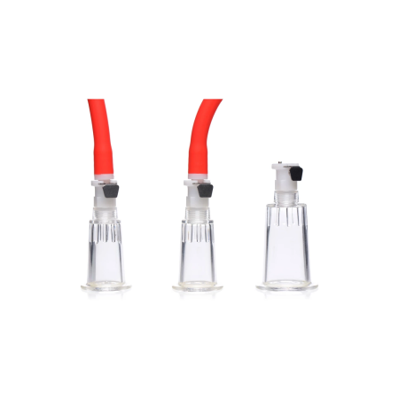 XR Brands 3-Way Pump System Adjustable Vacuum Cylinders Transparent