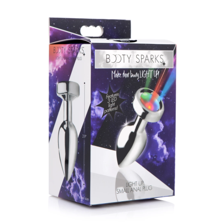 Light Up Small Plug - Metal Intimate Accessory with LED Lighting