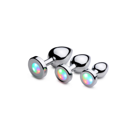 Light Up Medium LED Aluminium Plug - Multicolor Lighting Effect
