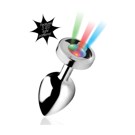 Light Up Metal Plug Large - 3-Pattern LED, Nickel-Free Aluminium