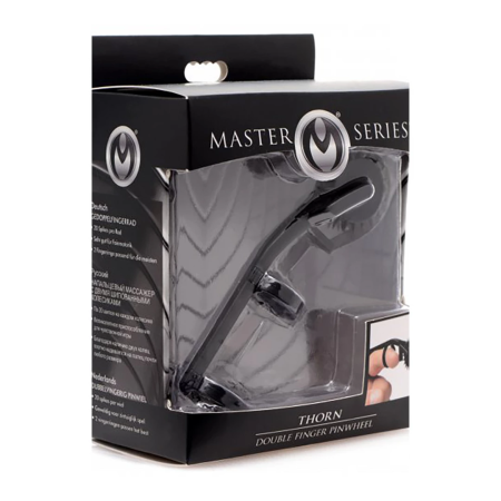 Thorn Double Finger Pinwheel Sensory Stimulation Tool - Silver, Compact