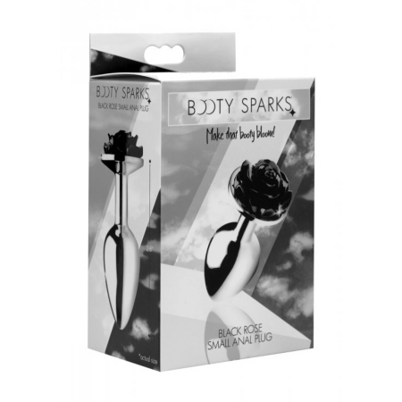 Blush Novelties Black Rose Aluminium Plug Small - Elegant Metal Design