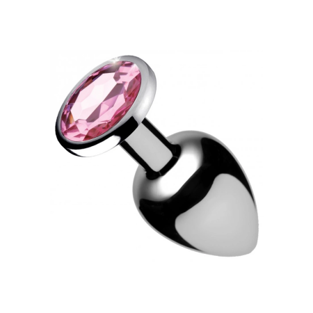 Booty Sparks Medium Aluminum Plug with Red Heart Gem