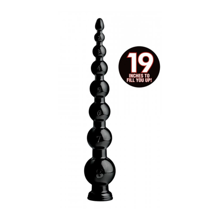 XR Brands Master Series Graduated Coiled Beads 48 cm Black