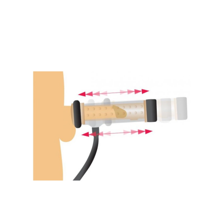 XR Brands Milker Textured Cylinder Attachment - Enhanced Stimulation System