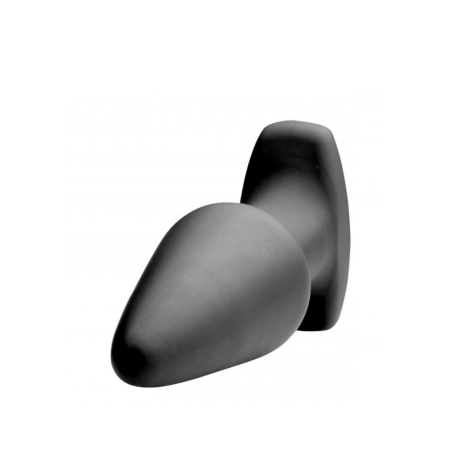 XR Brands Model R Intimate Plug with Rotating Beads, Black, Silicone