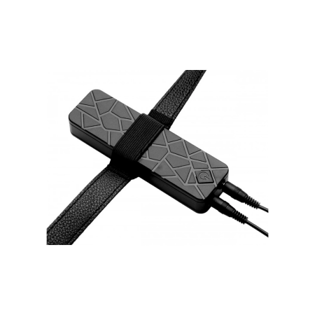 Supreme Pleasure Vibrating Double Model with Adjustable Harness Black