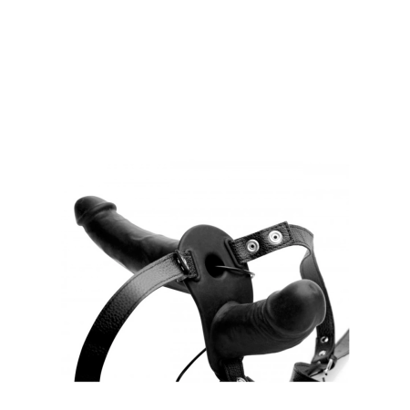 Supreme Pleasure Vibrating Double Silicone System with Adjustable Harness