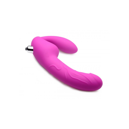 Royal Rider Vibrating Silicone Strapless Intimate System Black