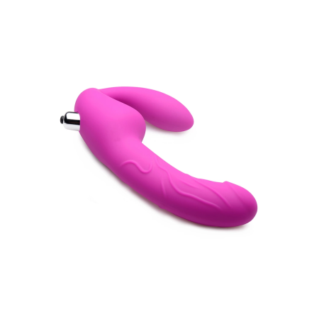 Royal Rider Vibrating Silicone Strapless Intimate System Black
