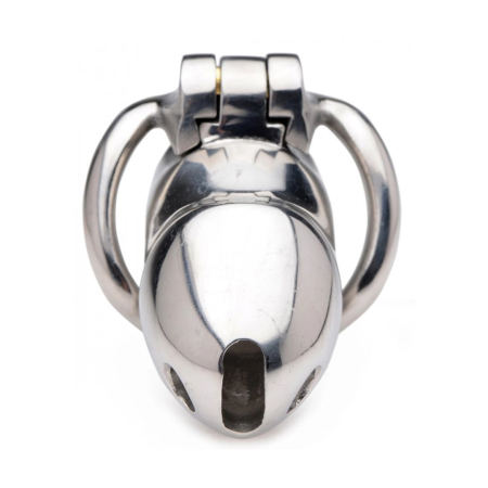Rikers 24-7 Stainless Steel Secure Locking Chastity Cage - Compact Design