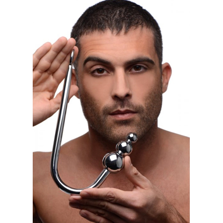 XR Brands Master Series Intimate Beaded Stainless Steel Hook 27 cm