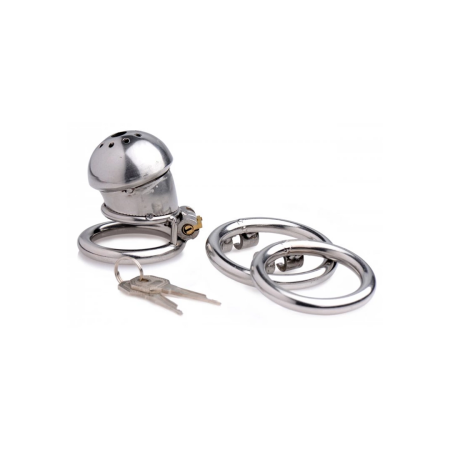 Exile Deluxe Stainless Steel Secure Lock Chastity Cage with Key System