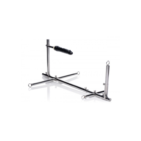 XR Brands Imprisoned Metal Restraint System with Adjustable Attachment Black