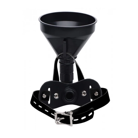 XR Brands Latrine Extreme Adjustable Funnel Gag System Black