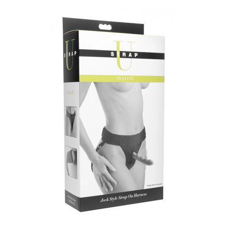 Avalon Jock Style Adjustable Strap-On Harness System Black 46in