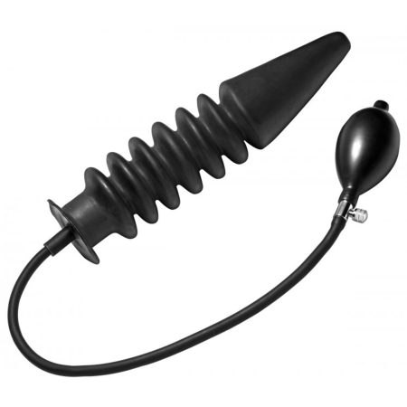 Master Series Accordion Inflatable Plug XL - Adjustable Size Black