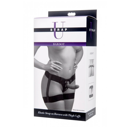 Strap U Bardot Adjustable Harness with Elastic Thigh Straps - Black