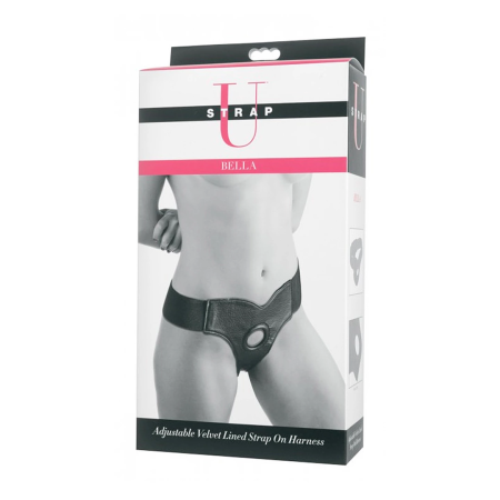 Blush Bella Adjustable Velvet Strap-On Harness with Padded Support Panel