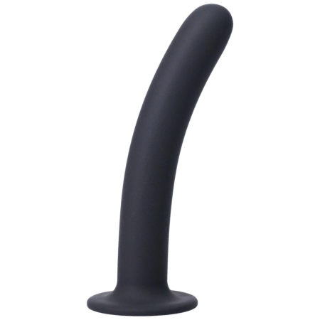 Doc Johnson Harness Set with Slim Silicone Attachment, Black Vegan Leather