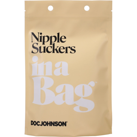 Doc Johnson Silicone Suction Cups for Nipple Stimulation - Pair, Black