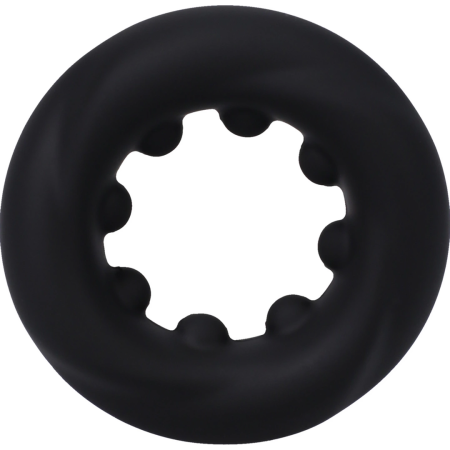 Doc Johnson The Twist Silicone Support Ring Black Flexible Design