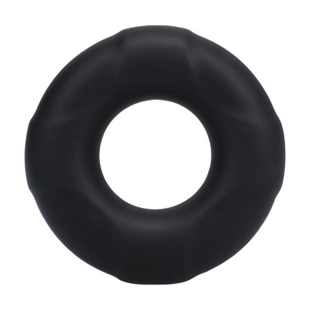 Rock Solid Lifesaver Silicone Ring - Flexible, Body-Safe, Black