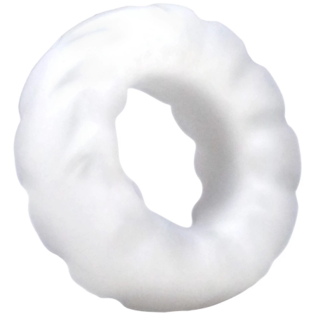 Rock Solid Fat Tire Wide Silicone Ring with Textured Surface Black